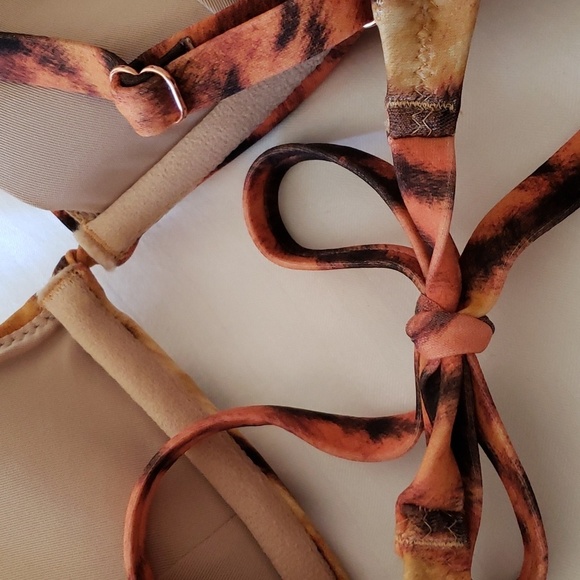 Shade & Shore Tiger Print Underwire Bikini Top Size 36D # - Picture 7 of 11